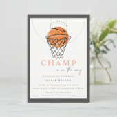 Invitation Robe Cute Notre Petit Champ Baby shower De Basket- (Debout devant)