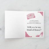 Invitation Robe d'aquarelle de la femme d'honneur (Intérieur)