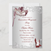 Invitation Robe d'argent bourguignonne mascarade Masque Quinc (Dos)