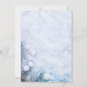 Invitation Robe d'argent Hiver Wonderland Sweet 16 Party (Dos)