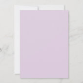 Invitation Robe d'argent pourpre et papillon Rose 40e anniver (Dos)