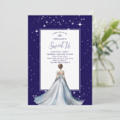 Invitation Robe de bal en argent douce 16 ans robe de soirée (Debout devant)