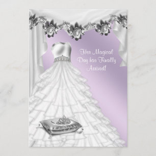 Invitation Robe de bal lavande rose violette Quinceanera