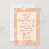 Invitation Robe de ballerine en or rose pêche Parfum floral (Dos)