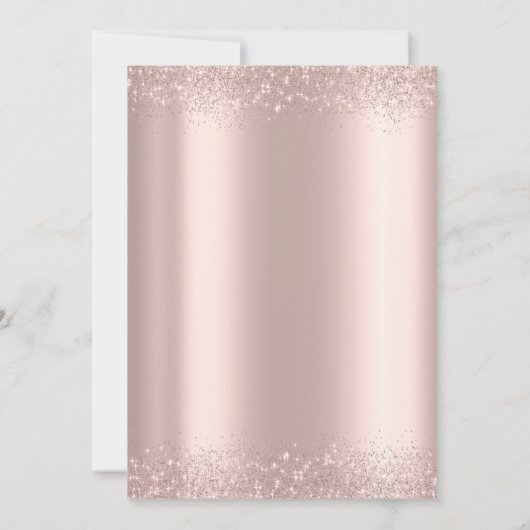 Invitation Robe de bordure de Parties scintillant or rose 60e (Dos)