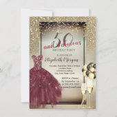 Invitation Robe de Bourgogne, Ballons, fête d'anniversaire du (Devant)