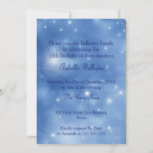 Invitation Robe de carrousel bleu de conte de fées pour anniv (Dos)
