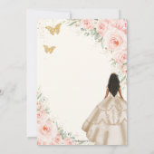 Invitation Robe de Champagne Princesse Florale Blush Quincean (Dos)