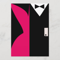 Robe de cocktail rose vif et noire pour soirée dîn