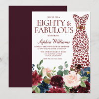 Robe de Coeur Rouge Bourgogne 80e anniversaire