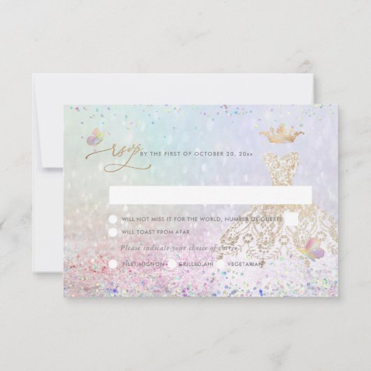 Invitation Robe de coing blanc PixDezines RSVP (Dos)