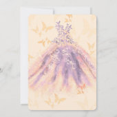 Invitation Robe de danse papillon orange violet pour fête Swe (Dos)