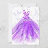 Invitation Robe de danse papillon rose et violet pour fête Sw (Dos)