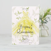Invitation Robe de danse papillon vert jaune Quinceañera (Debout devant)