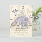 Invitation Robe de Danse Papillon Violet Bleu pour Enterremen (Debout devant)