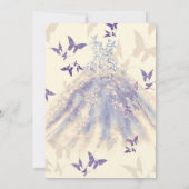 Invitation Robe de Danse Papillon Violet Bleu pour Enterremen (Dos)