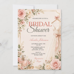 Invitation Robe de défilé de mariage avec un élégant nœud et