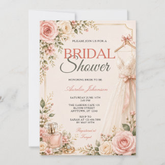 Invitation Robe de défilé de mariage avec un élégant nœud et