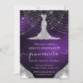 Invitation Robe de diamant & Bokeh Lights Quinceanera (Devant)