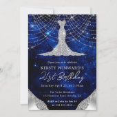 Invitation Robe de diamant & Bokeh String Lights 21e annivers (Devant)