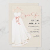 Invitation Robe de douche nuptiale (Devant / Derrière)