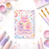 Invitation Robe de fête d'anniversaire Art Party pour un déso