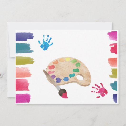 Invitation Robe De Fête D'Art Pour Une Peinture De Mess Anniv (Dos)