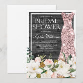 Invitation Robe de Fête des mariées de bois de charbon rustiq (Devant / Derrière)