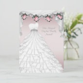 Invitation Robe de fête Princesse Rose Quinceanera (Debout devant)