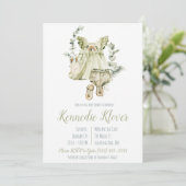 Invitation Robe de fille, Layette, Baby shower (Debout devant)