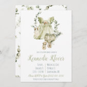 Invitation Robe de fille, Layette, Baby shower (Devant / Derrière)