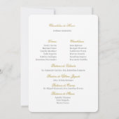 Invitation Robe de fleur blanche Quinceanera avec image (Dos)