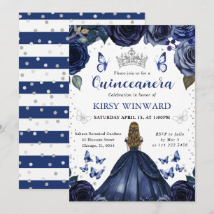 Invitation Robe de la Marine Cheveux Blonds Princesse Quincea