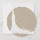 Invitation Robe De Linge Beige Et Mariage De Dentelle Blanche (Dos)