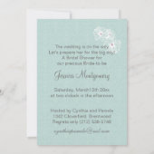 Invitation Robe de mariage blanche, gâteau sur la Fête de la (Dos)