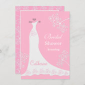 Invitation Robe de mariage blanche, remous sur la Fête de la (Devant / Derrière)