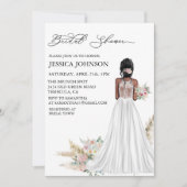 Invitation Robe de mariage Chic Boho Baby Shower (Devant)