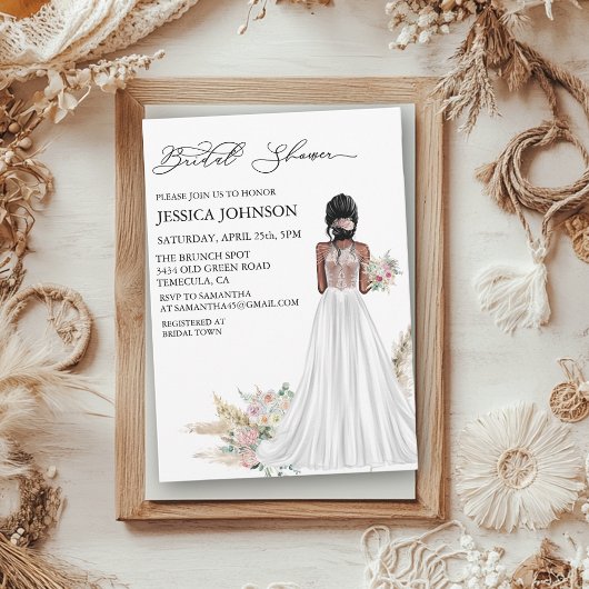 Invitation Robe de mariage Chic Boho Baby Shower