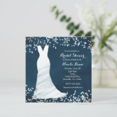 Invitation Robe de Mariage de Fête des mariées sur Hanger & C (Debout devant)