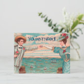 Invitation Robe de mariage océanique amoureux de la plage vic (Debout devant)