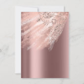 Invitation Robe de mariée 16 ans douce Rose Diamant Pailletée (Dos)