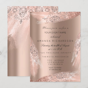 Invitation Robe de mariée 16 ans douce Rose Or Mariage