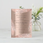 Invitation Robe de mariée 16 ans Or rose pour mariage (Debout devant)