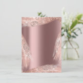 Invitation Robe de mariée 16e diamant rose scintillant (Debout devant)