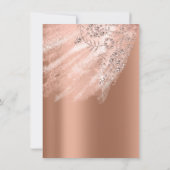Invitation Robe de mariée 16e Rose Cuivre Diamant Étincelant (Dos)