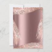 Invitation Robe de mariée 16e Rose Diamant Pailletée (Devant)