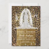 Invitation Robe de mariée à diamants à imprimé léopard pour d (Devant)