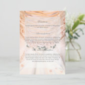 Invitation Robe de mariée blanche avec direction Mariage Rose (Debout devant)