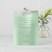 Invitation Robe de mariée blanche Sweet 16 Mint Green (Debout devant)