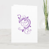 Invitation Robe de mariée blanche, tourbillons sur Demoiselle (Dos)